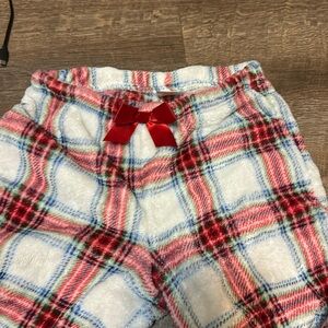 White and red pj pants